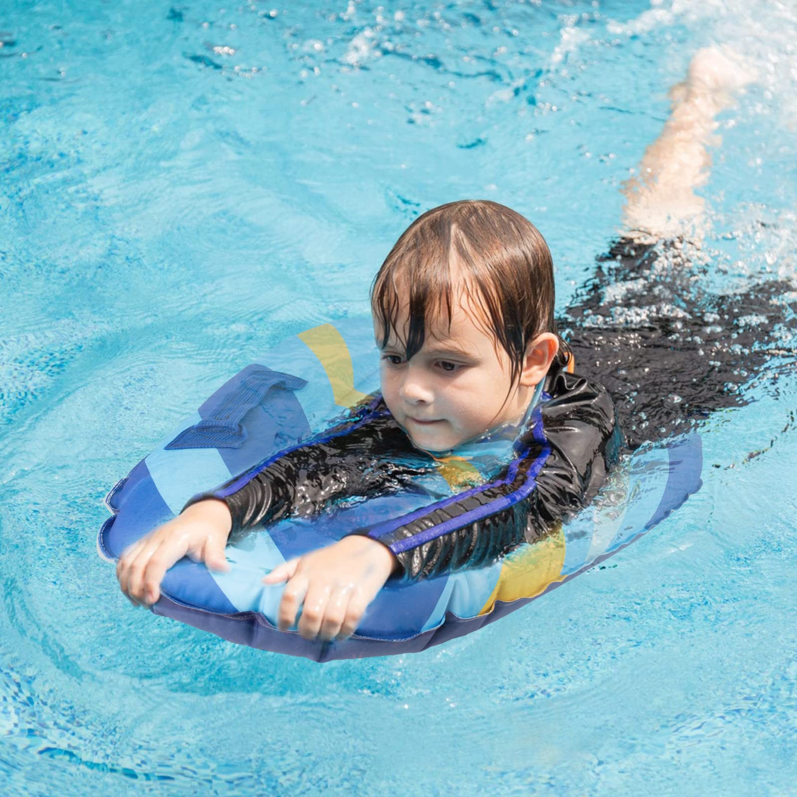 Tabla de Bodyboard Hinchable para Niños 75x65x15 cm con Asas Plegable