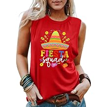 Cinco De Mayo Shirts for Women Fiesta Tank Tops Funny Mexican Party Tshirt Sombrero Graphic Sleeveless 5 De Mayo Tees