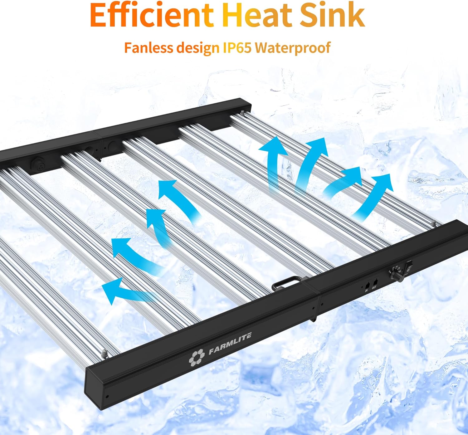 FARMLITE Grow Light LED Grow Lights for Indoor Plants Full Spectrum Growing Light Plant Hanging Growing Lamps Seedling Daisy Chain Dimmable Board 4x4ft Coverage