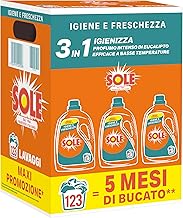 Sole Hygiene and Freshness Washing Machine Detergent, 123 Washes, Hygiene and Freshness, Hygiene and Freshness, Sanitising Formula, Removes Stains at Low Temperatures