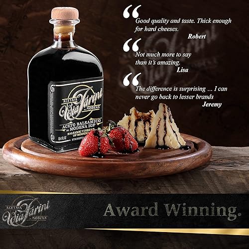 Miniatura 3 de Via Farini Black Label Aceto Balsamico Di Modena IGP Envejecido (12 años) Vinagre de vino balsámico italiano artesano 8.45 onzas líquidas