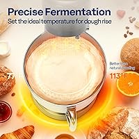 Vista 4 de VIVOHOME Stand Mixer with Fermentation, One-Touch Presets Electric Dough Mixer with 6 Qt Bowl, Kitchen Standing Mixer for Baking, Cake with Flex