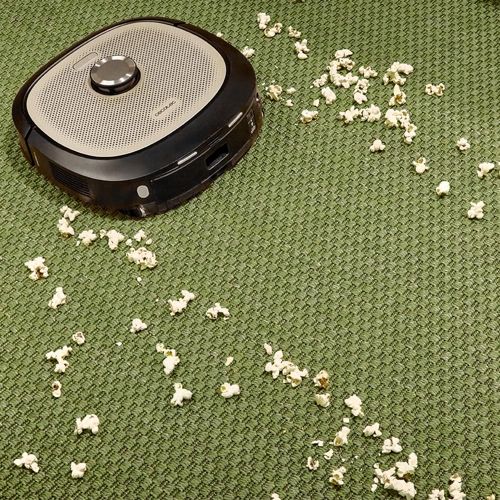 Cecotec Robot Aspirateur et Laveur de Sols avec IA, Base Autovidage et Technologie Laser Conga Z100. 20000Pa, Serpillière Bimatière XXL, Autovidage Poussière, Eau et Nettoyage de Serpilleres, App