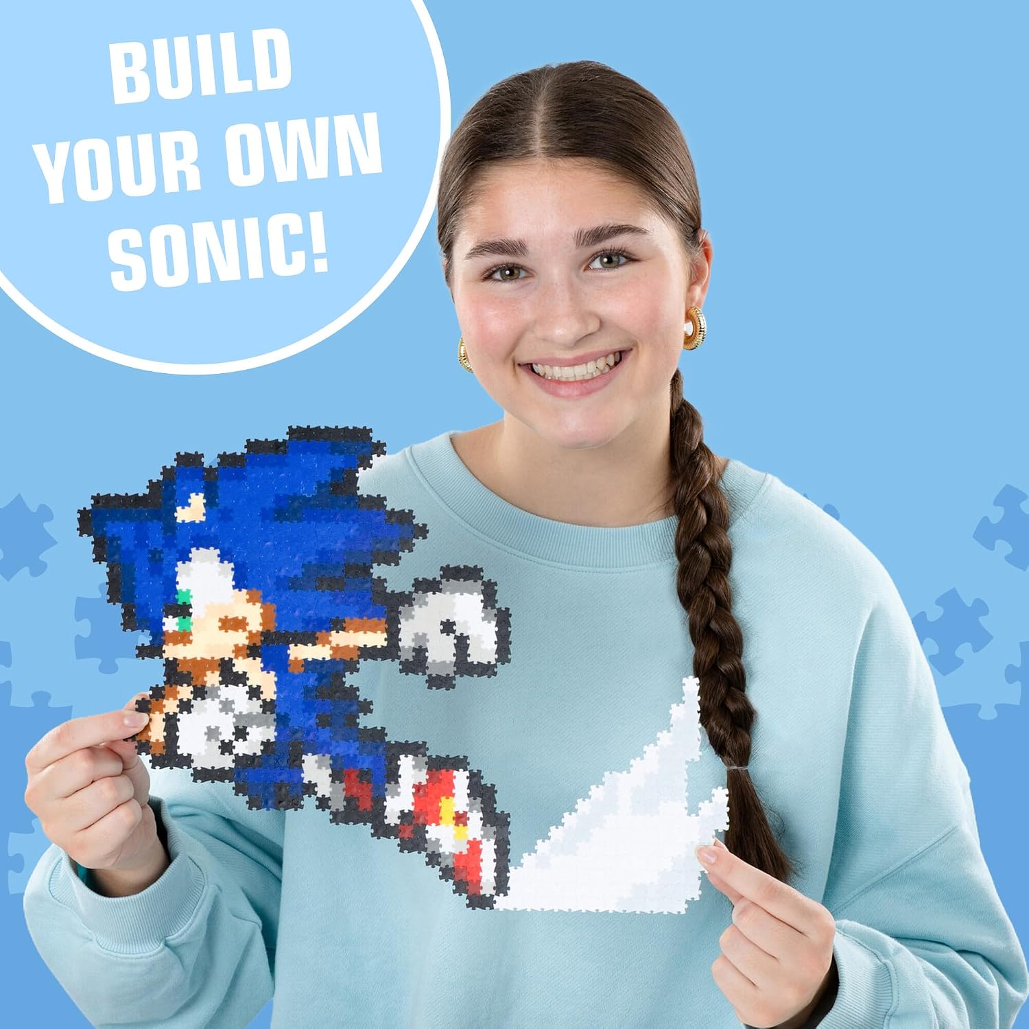 TOMY Jixelz Remix Sonic the Hedgehog Pixel Art Craft Kit - 750+ Pieces image 2