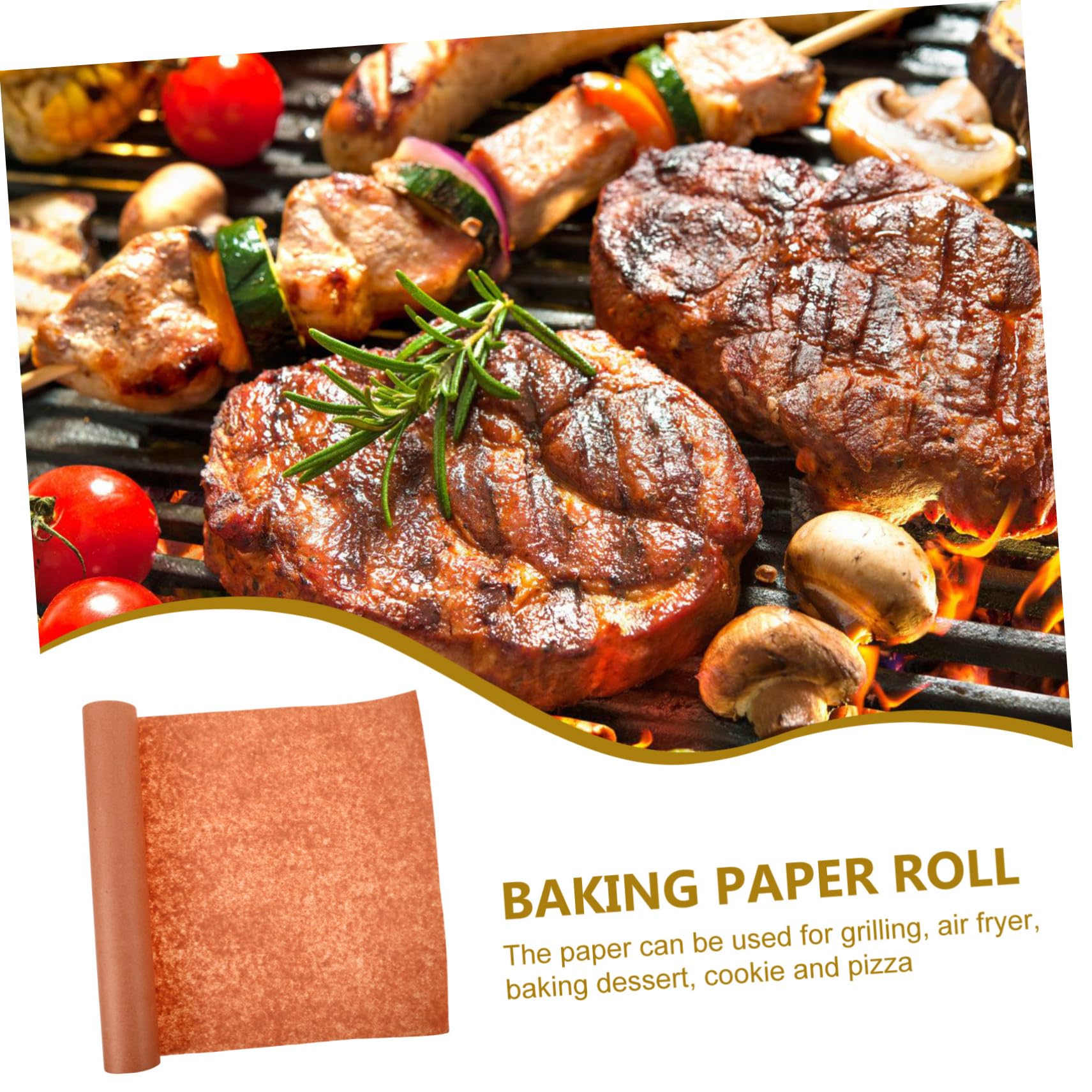 1 Rolka Papier Do Pakowania Mięsa Papier Rzeźniczy i Nieklejący Idealny Do Grillowania i Pieczenia Mięsa Akcesoria Kuchenne
