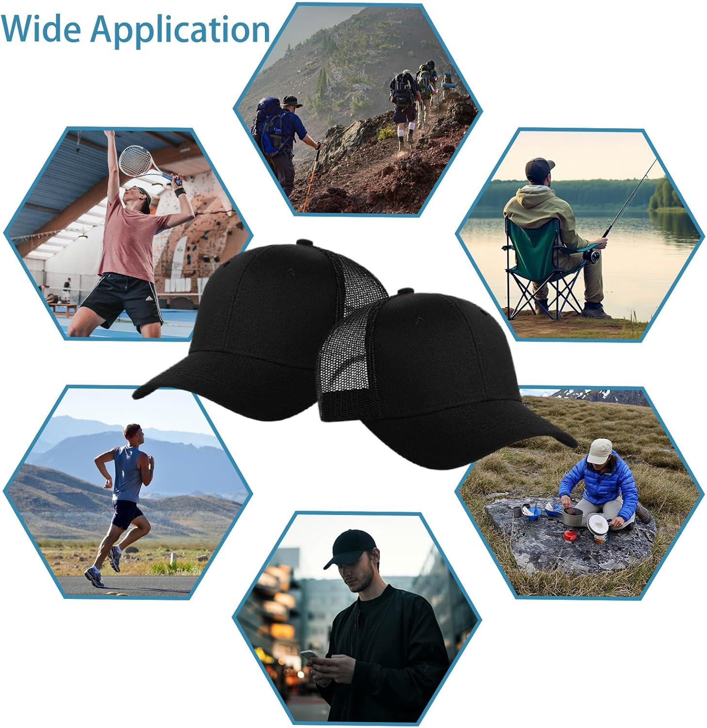 20 Pack Baseball Cap Blank Trucker Hats Bulk Wholesale Hats Adjustable Plain for Men Women - Image 5