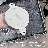 Vista 3 de Pssopp Cocina eléctrica plegable de ramen multifunción, fácil de plegar, ahorro de espacio, material de silicona, olla caliente de viaje