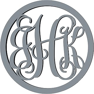 Personalized Vine Monogram Wood Cutout