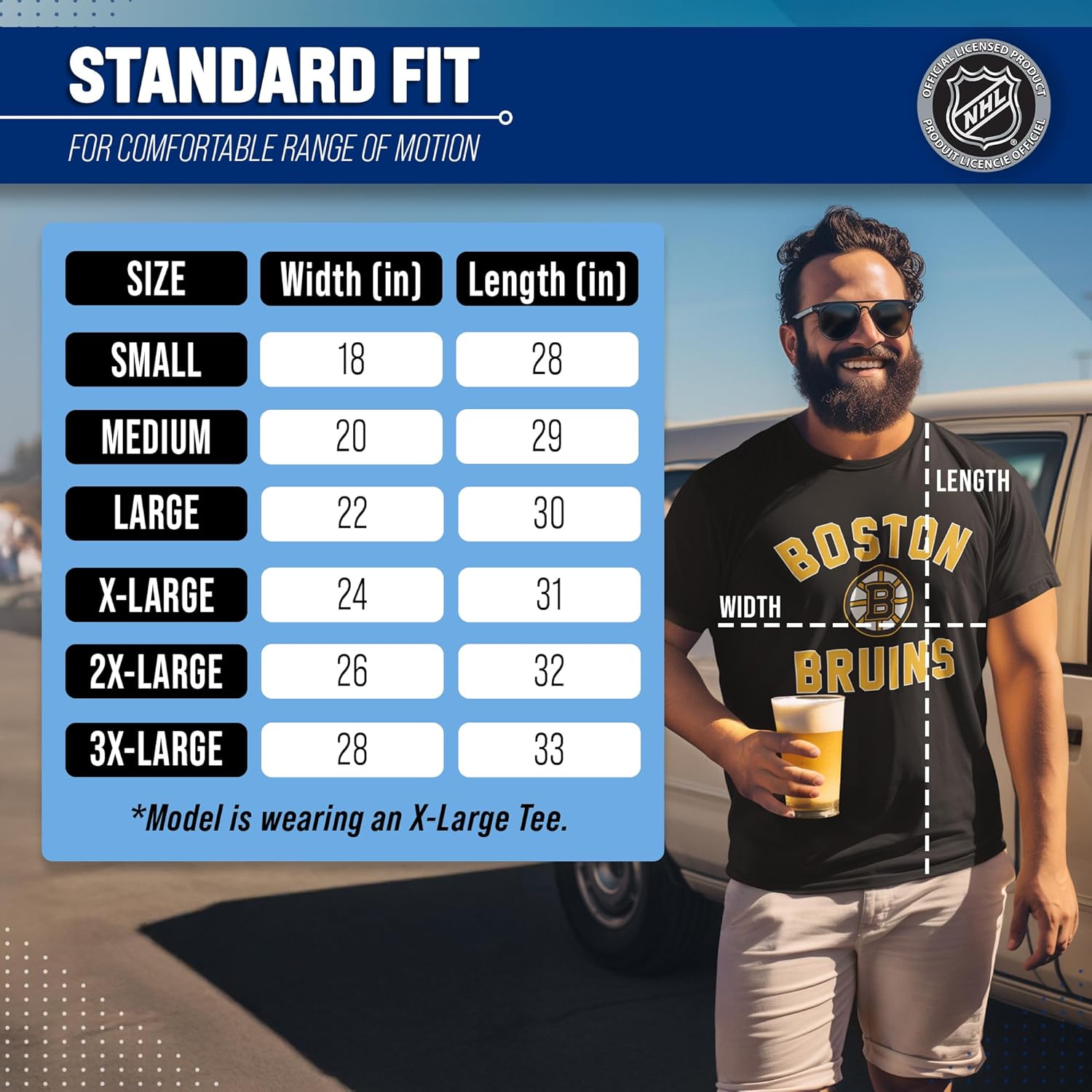 Wright & Ditson NHL Adult Game Day T-Shirt - 100% Cotton - Tagless Hockey Tee - Short Sleeve - Comfortable and Lightweight - Image 6