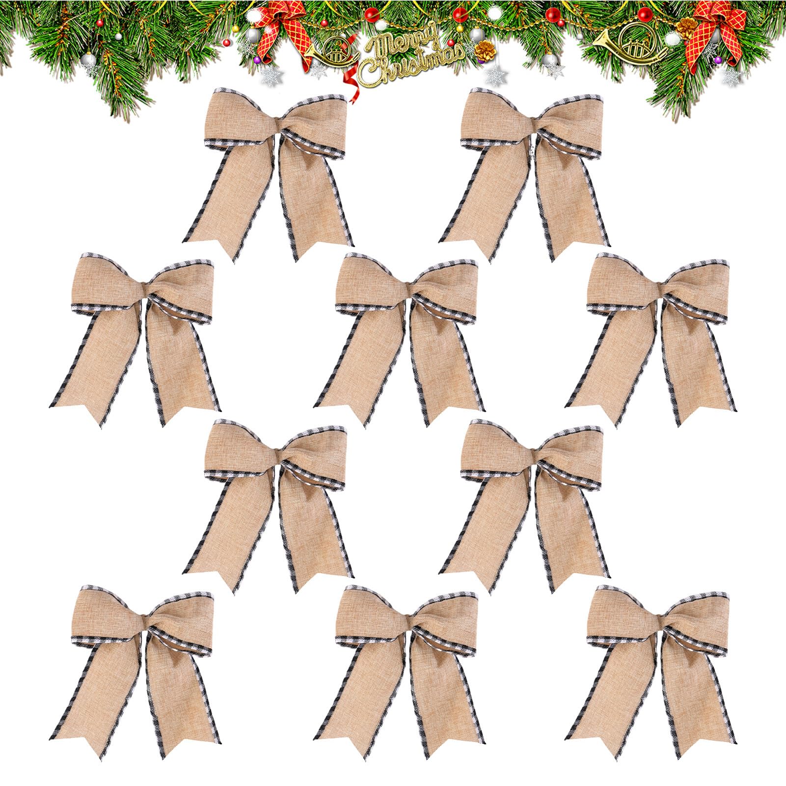 Lazos navideños para coronas en entradas, jardines y salones acogedores