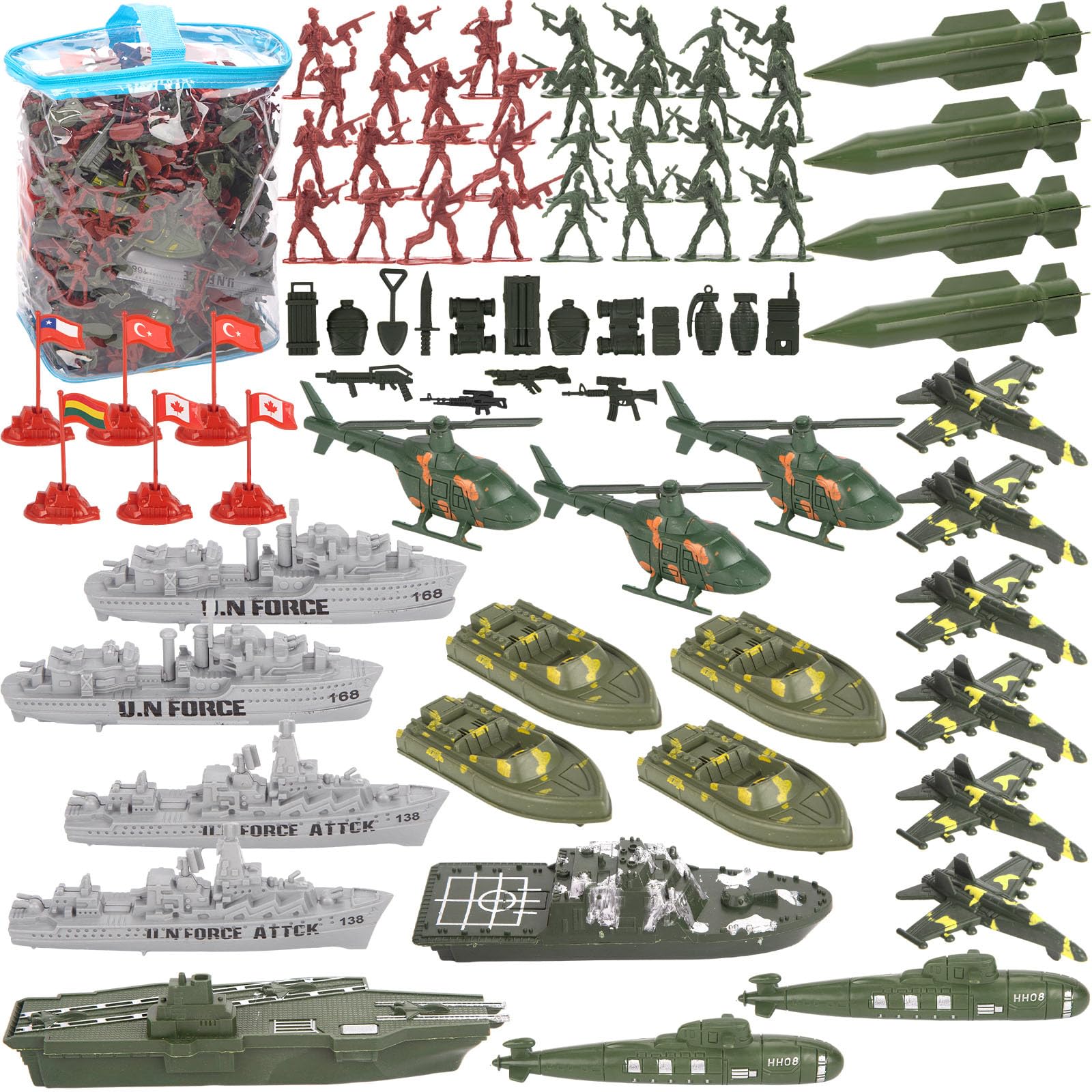 Amazon.com: 3 otters 360PCS Army Men Military Set, Army Men Toy