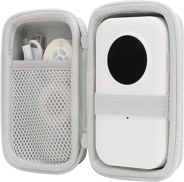 Aenllosi Hard Storage Case Compatible with Phomemo D30 Bluetooth Wireless Mini Label Printer.（Only Case,White）