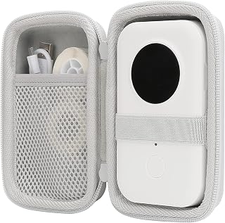 Aenllosi Hard Storage Case for Phomemo D30 / Phomemo D35 / COLORWING D30 / Memoking D30 Bluetooth Label Printer Label Machine (Cover Only) (White)