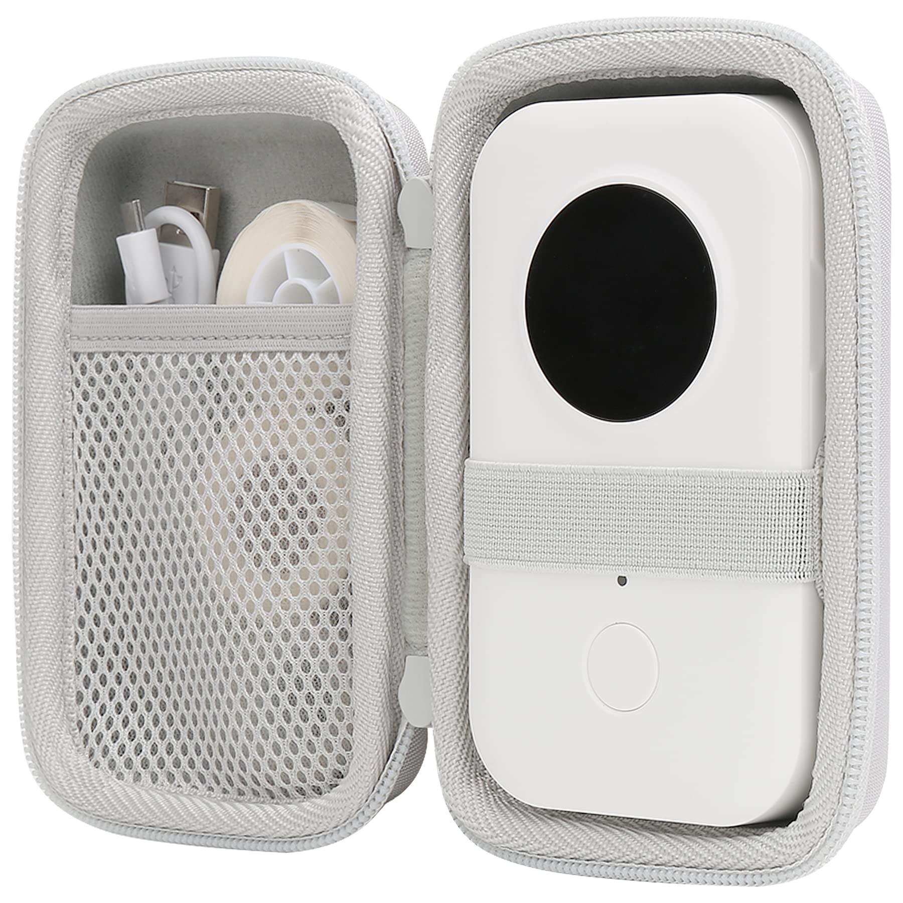 Aenllosi Hard Storage Case for Phomemo D30/Phomemo D35/COLORWING D30/Memoking D30 Bluetooth Label Printer Label Maker(Only Case) (White)