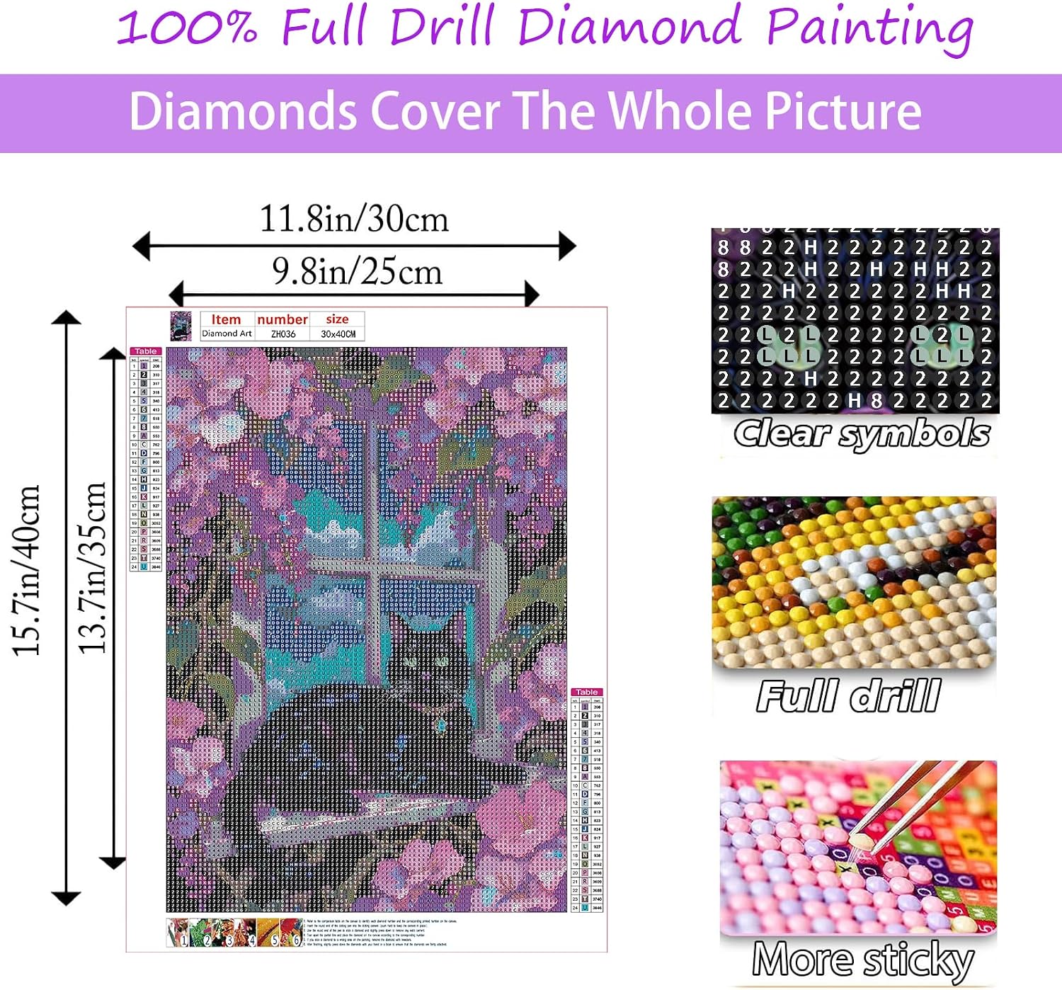 LumiCraft 5D Cat Diamond Art Kits for Adults 12x16inch image 5