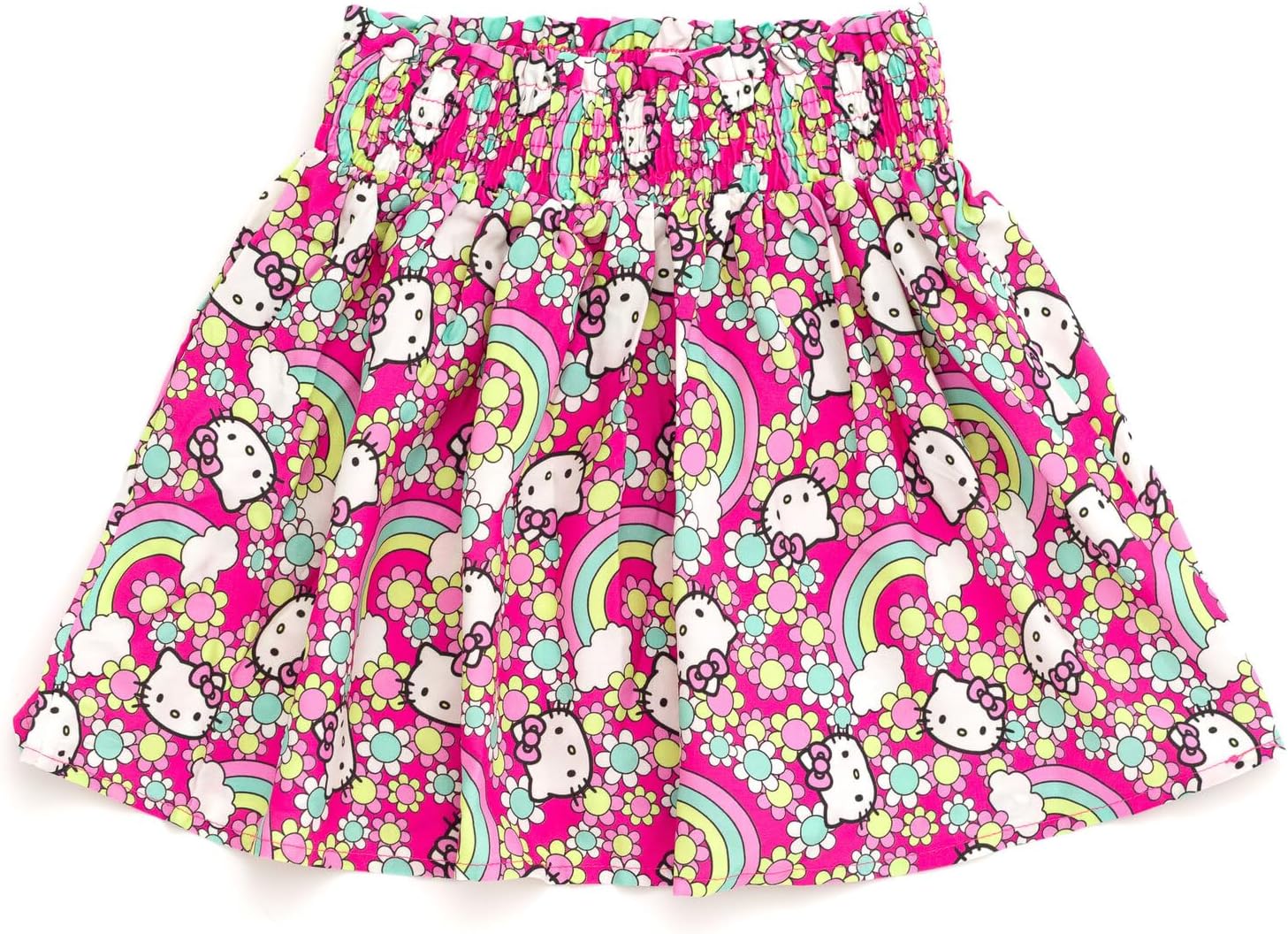 Hello Kitty Girls Square Neck T-Shirt and Smocked Skirt Outfit Set Toddler to Big Kid Sizes (4T - 14-16) - Image 4