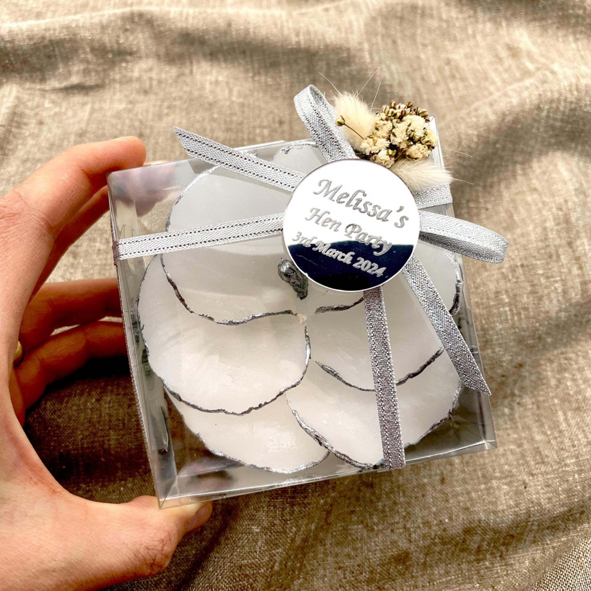 bomboniere matrimonio, orchidea candele bomboniere battesimo, anni ragazzo, comunione, cresima, anniversario di, compleanno bigliettini (4, 10, 20, 30, 50, 100, 150 opzioni disponibili sezione)