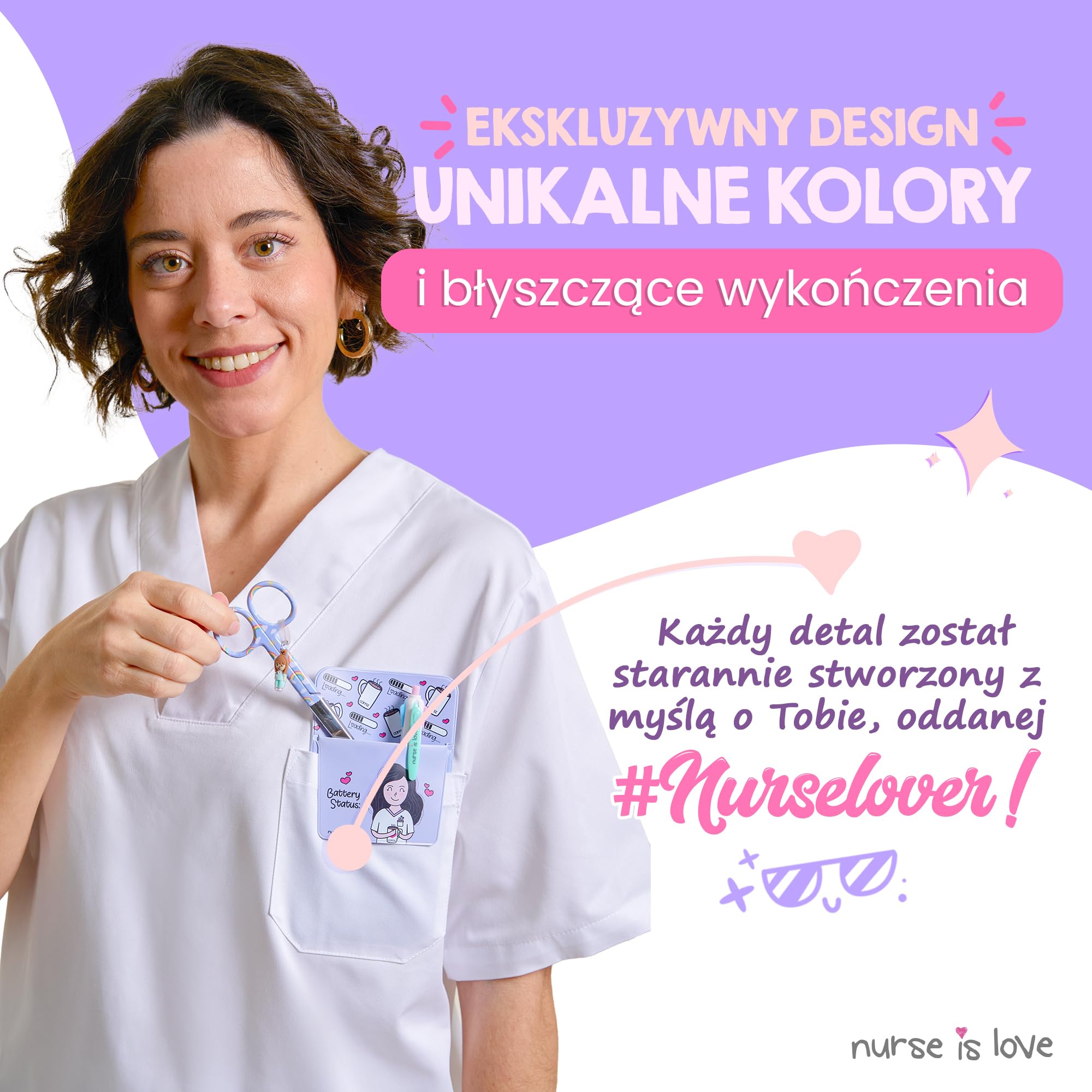 Nurse is Love Mayo Nożyczki pielęgnacyjne, bandaż i nożyczki użytkowe do pierwszej pomocy, weterynarza, ostre ostrza i okrągła końcówka ze stali nierdzewnej