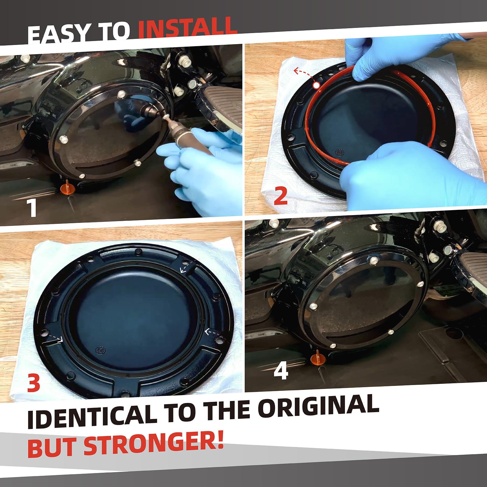 SyunsXoon 17369-06 Derby Cover Gasket, Rubber Clutch Cover O