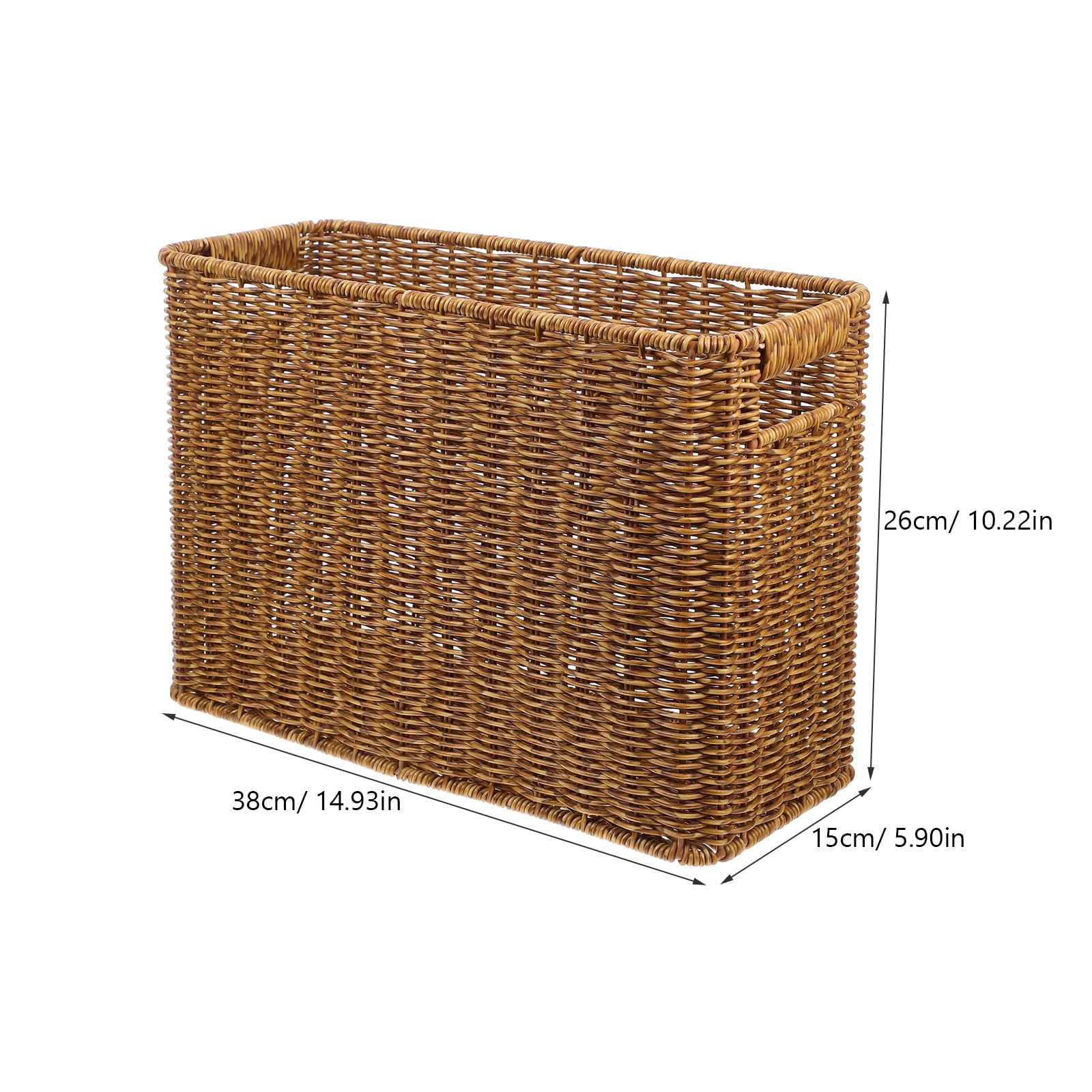 zeitschriften aufbewahrung korb Housoutil Aufbewahrungskorb Für Seegras Gewebter Aktenhalter Schmaler Platz Aufbewahrungskorb Buch Weidenkorb Für Schreibtisch Zu Hause Rattan-ähnliches Flechtmaterial Küche, Haushalt & Wohnen Saucen-Set - Geschenk für accessoires Version:Weekender