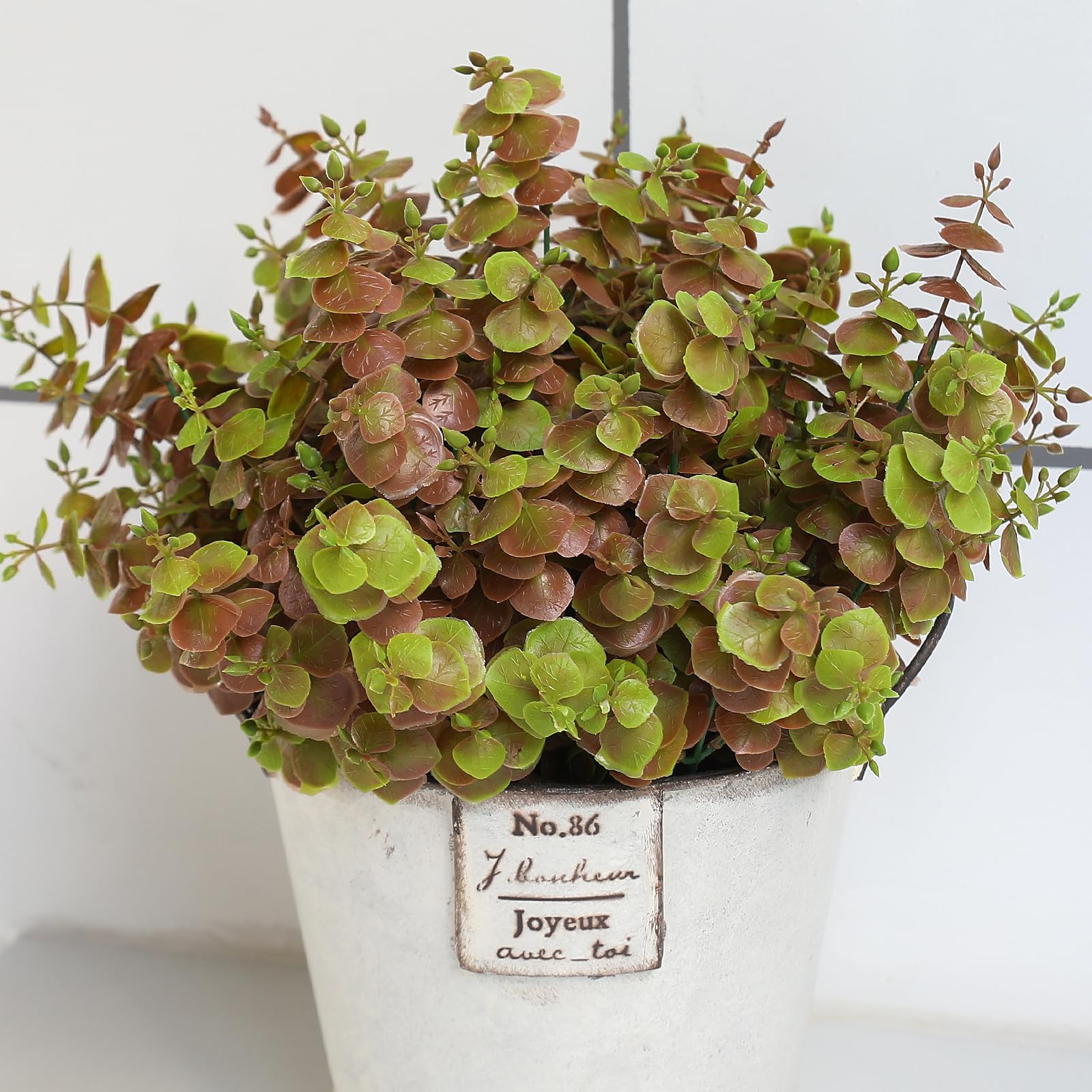 alyptus Artificial Fall Leaves Plant 8 PCS