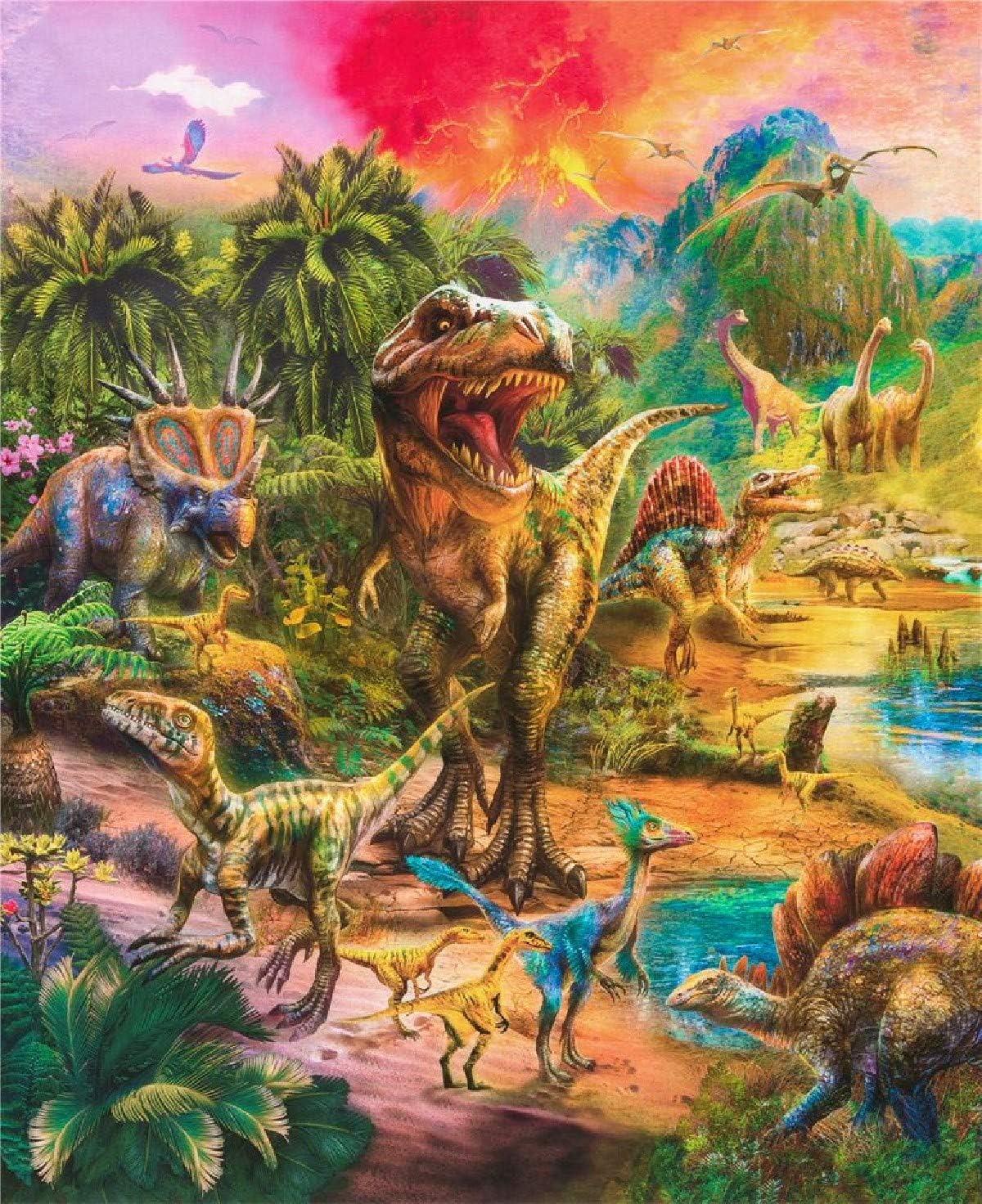 Kaufman Picture This 35 Panel Dinosaurs Wild, Fabric