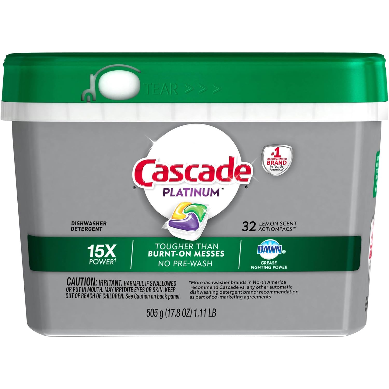 Cascade Platinum ActionPacs Lemon Scent Dishwasher