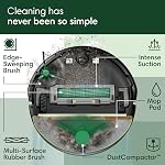 IRobot Roomba 205 DustCompactor Robot Combo Vac & Mop - Compacts Dirt Inside, Pas de vide pour 60 Jours, Space Sauvetage, sans quai, sans sacs, aspiration intense de pouvoir-Lifting, LiDAR Navigation, multi-surface