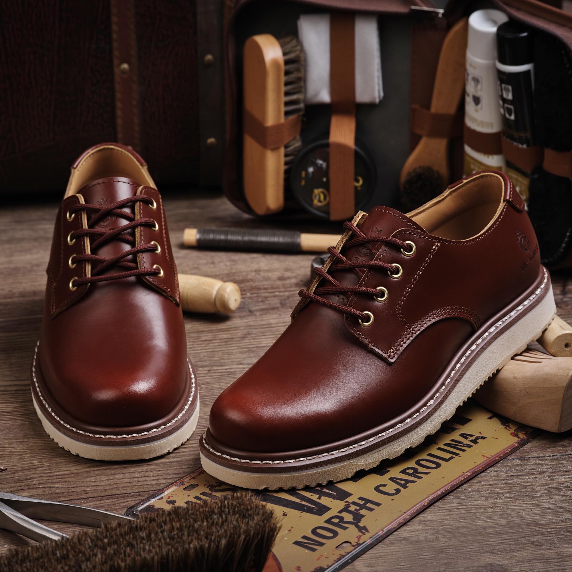 Uomo Fatto a Mano a Bassa Tazza Di Moda Stivali Genuini in Pelle Bovina Scarpe Moda Lace Up