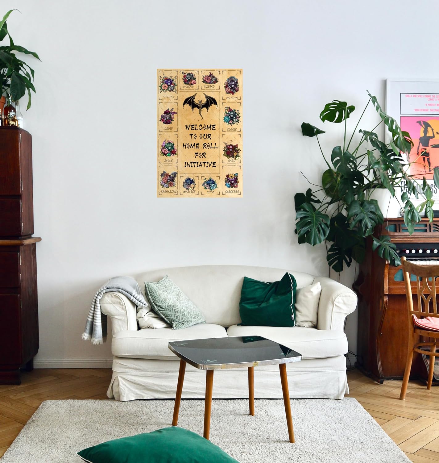 EMOHAT Welcome To Our Home Metal Tin Sign Roll For Initiative Poster Wall Art Dungeons And Dragon Roleplaying Game Decorations for Home 12x8 Inches - Image 4