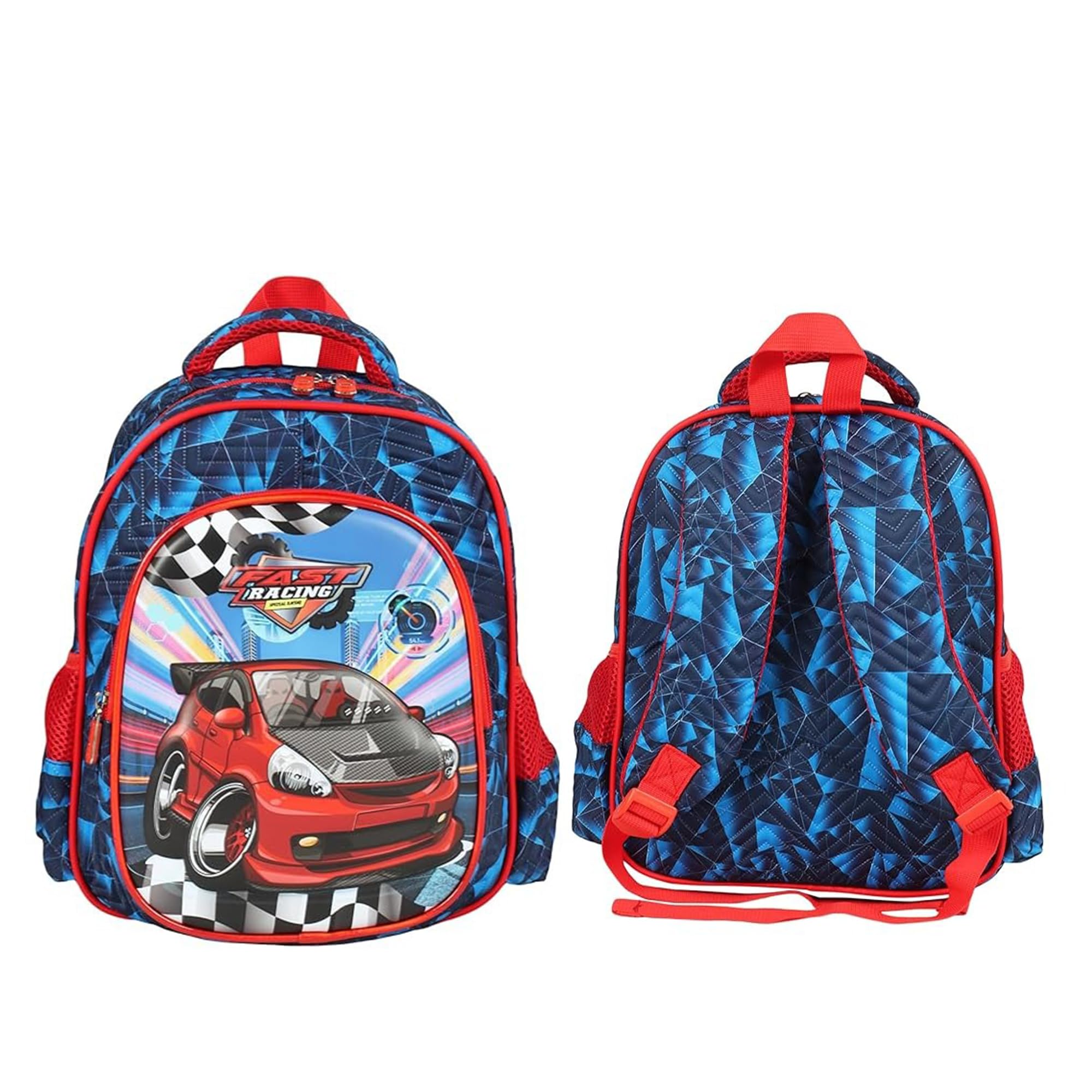 Dino Printed Boy Kids School Bag for Preschool, Kindergarten Pre-k | Unique Children's Luggage/Carry-on - Blue / 12 Inch | Adjustable Straps - 1 Main Compartment | Zipper Lock - 3-5 Years Kids-image-17
