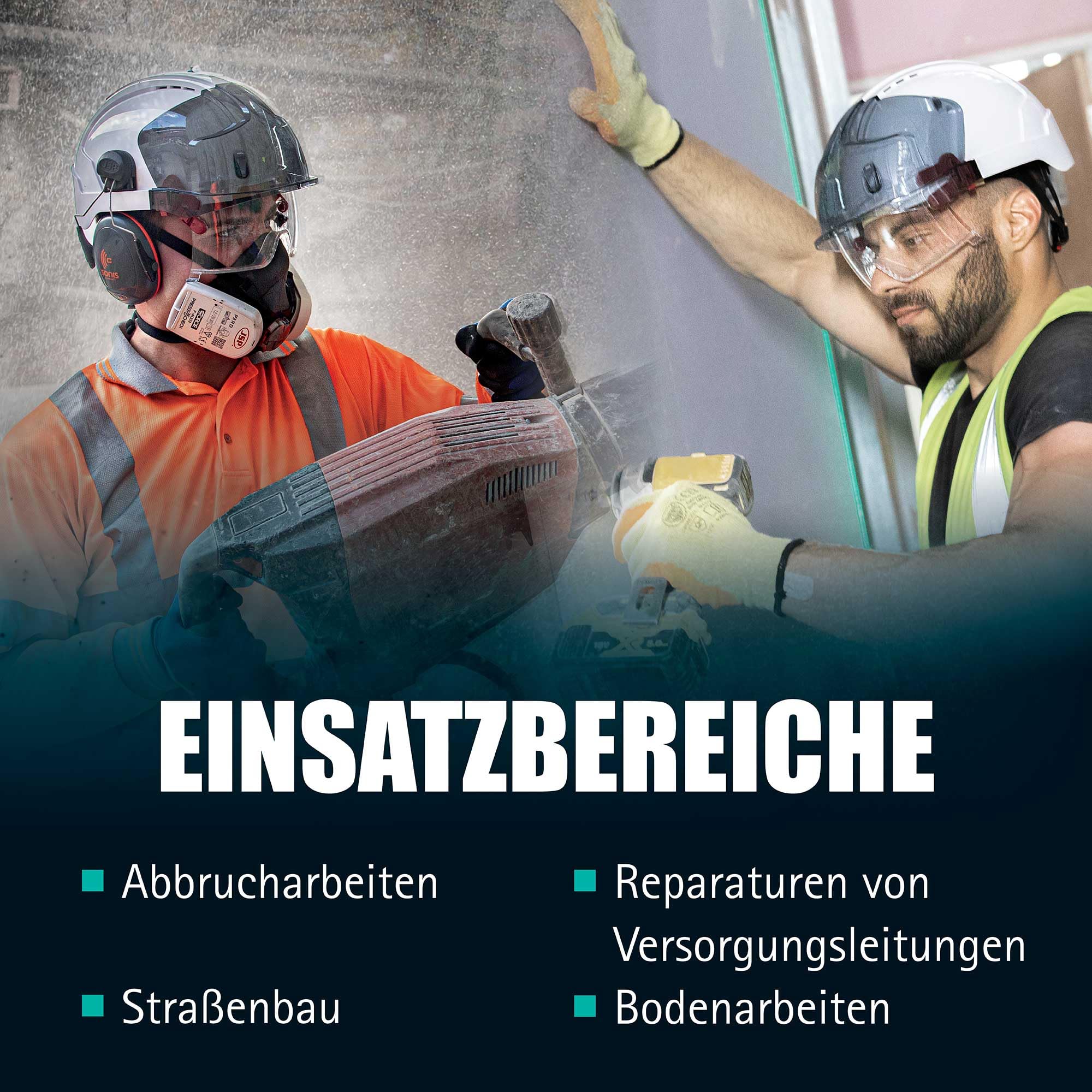 EVO® VISTAlens™ Safety Helmet with Integrated Safety Eyewear - White/Smoke (JSP AMB170-005-F00) One Size