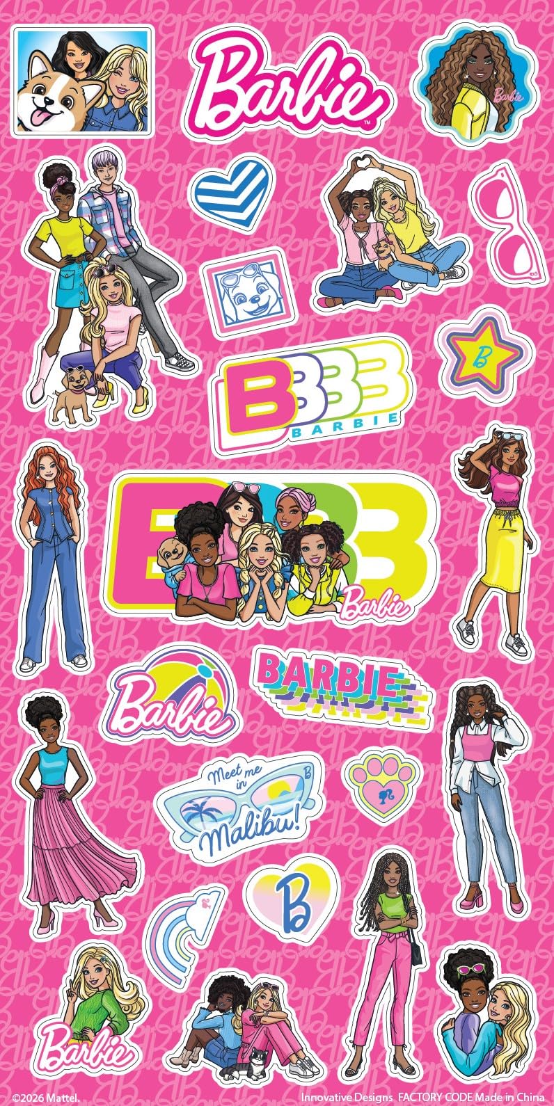 Barbie Juego de vendas para niños – El paquete incluye 3 cajas de 20 adhesivos coloridos y calcomanías | Suministros de botiquín de primeros auxilios Barbie para niñas y niños