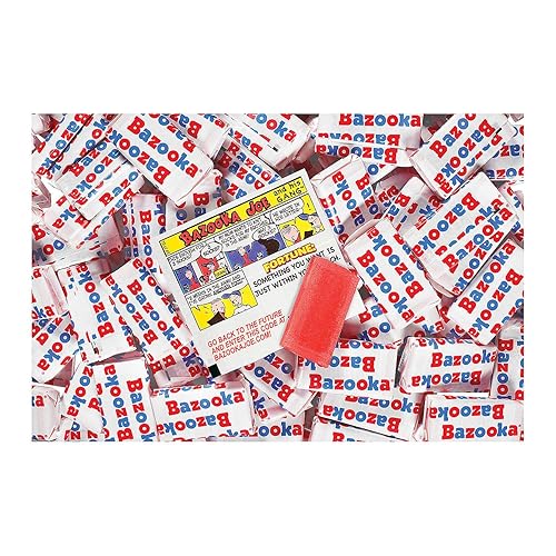 Fun Express - Estuche original de goma de mascar Bazooka a granel - Comestibles - Goma de mascar - Bolas de mascar y envueltas individualmente -