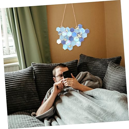 Miniatura 9 de Gadpiparty 1 adorno de panal de abeja colgante de cristal de colmena de abeja, decoración de abeja, figura de cristal de miel, vitral, decoración