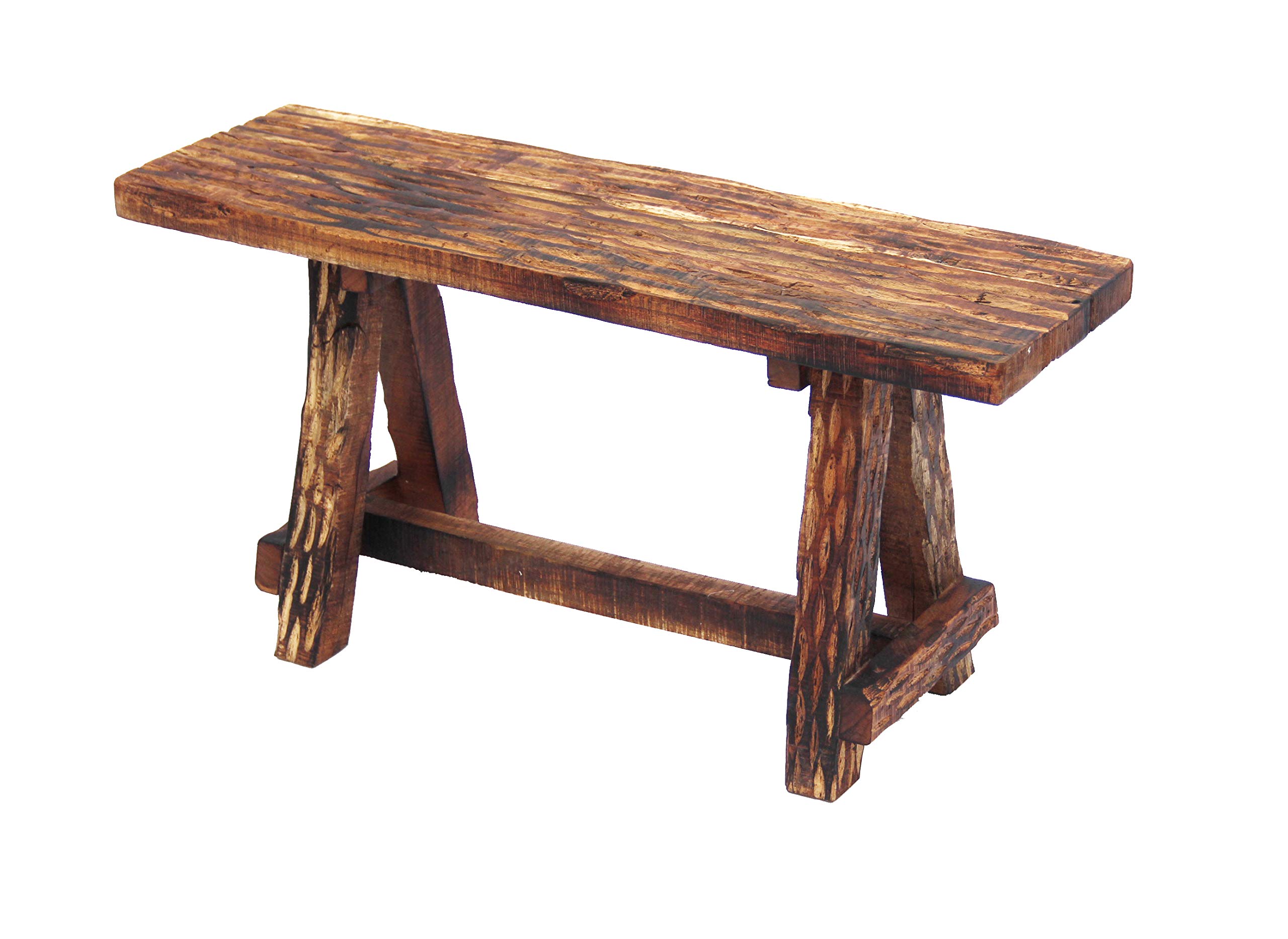 NEW*** The Urban Port Wooden Garden Patio Bench with Retro Etching