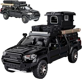 1/32 Alloy Toy Car, Off-Road Pull Back Car Model with Realistic Decorative Accessories & Open Doors, Realistic Collectible Toy Gift for Adults, Boys and Girls (Black)
