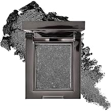 Black Eyeshadow, Shimmer Eye Glitter, Smokey Goth Eye Shadow, Sparkling Metallic Long Lasting Waterproof, Black Gothic Single Make up Palettes for Women Halloween Christmas Gifts