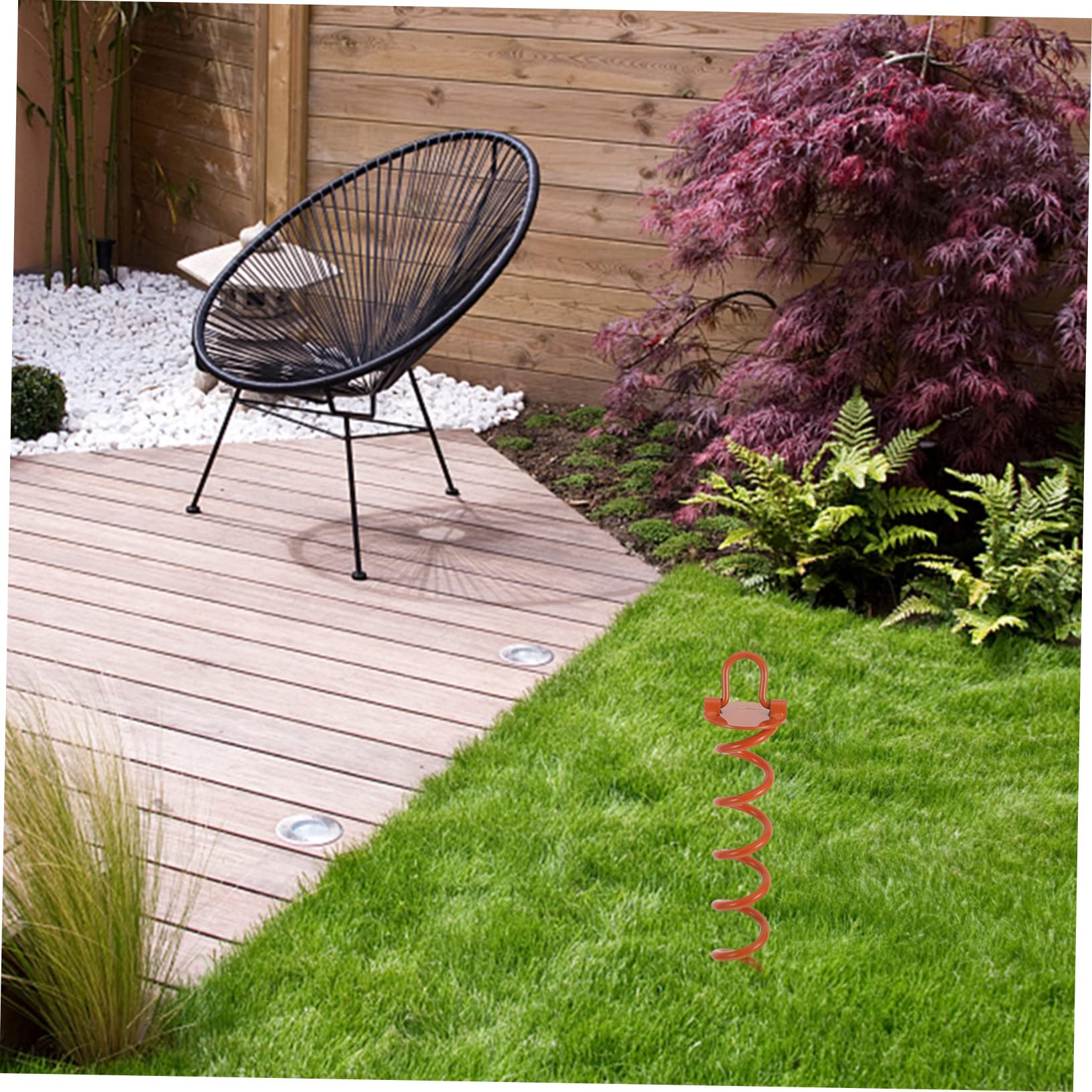 TOBBOMEY 1Pc Spiral Tent Stake Durable Fastening Nail for Camping Outdoor Activities Heavy Duty Ground Pegs for Tents Landscaping and Garden Use