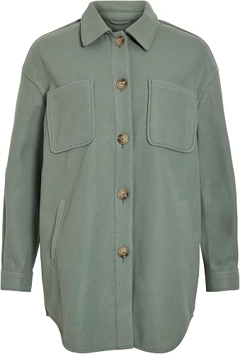 Vila Camiseta de Mujer Vikimmi L/S Jacket-Noos, Corona de Laurel, XS