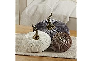 Warm and Festive Velvet Pumpkin Trio