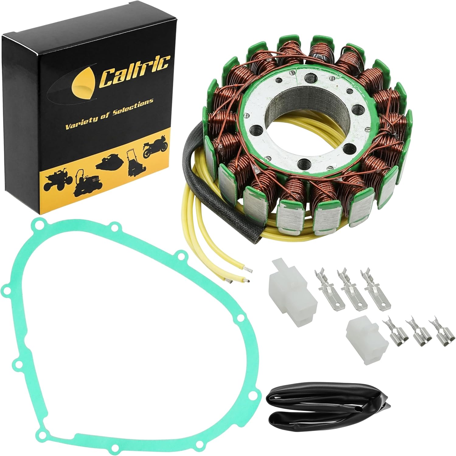 Caltric Stator and Gasket Compatible With Kawasaki Vn800 Vn-800 Vulcan 800 Classic 1996-2000