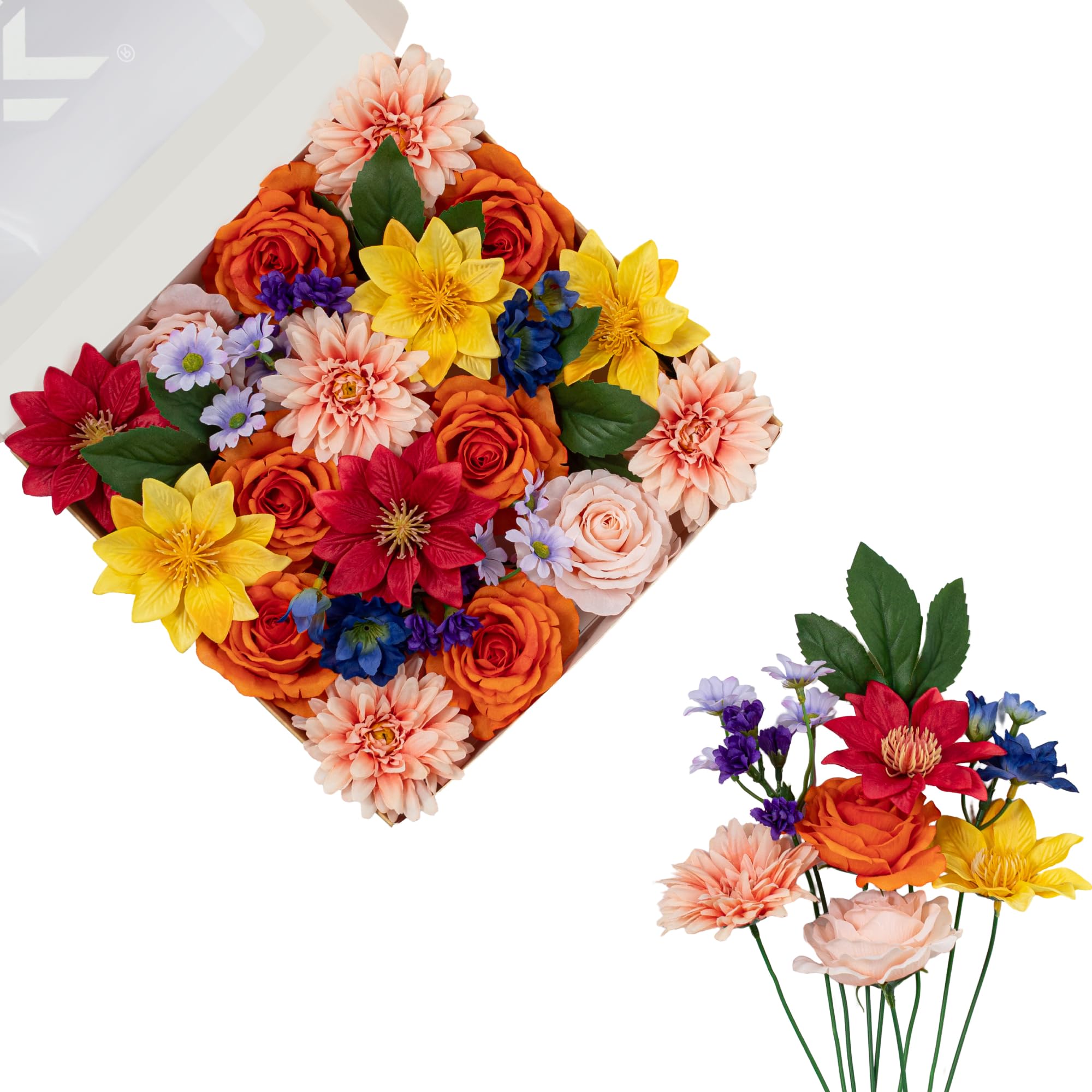 FANKO Cream Peach Blush Artificial Flowers