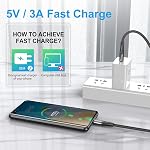 USB Type C Cable Fast Charging,3pack 10ft Premium Nylon Braided 3A Rapid Charger Quick Cord,Type C to A Cable Compatible for Samsung Galaxy S21 S20 S10 S9 S8 Plus,Note 20 10 9 8, LG V50 V40 G8 G7