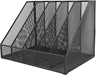 Qcwwy 5 Arquivos de secções verticais com guarda-roupa para um guarda-roupa de um do arquivo organizacional de organização de malha para a escola