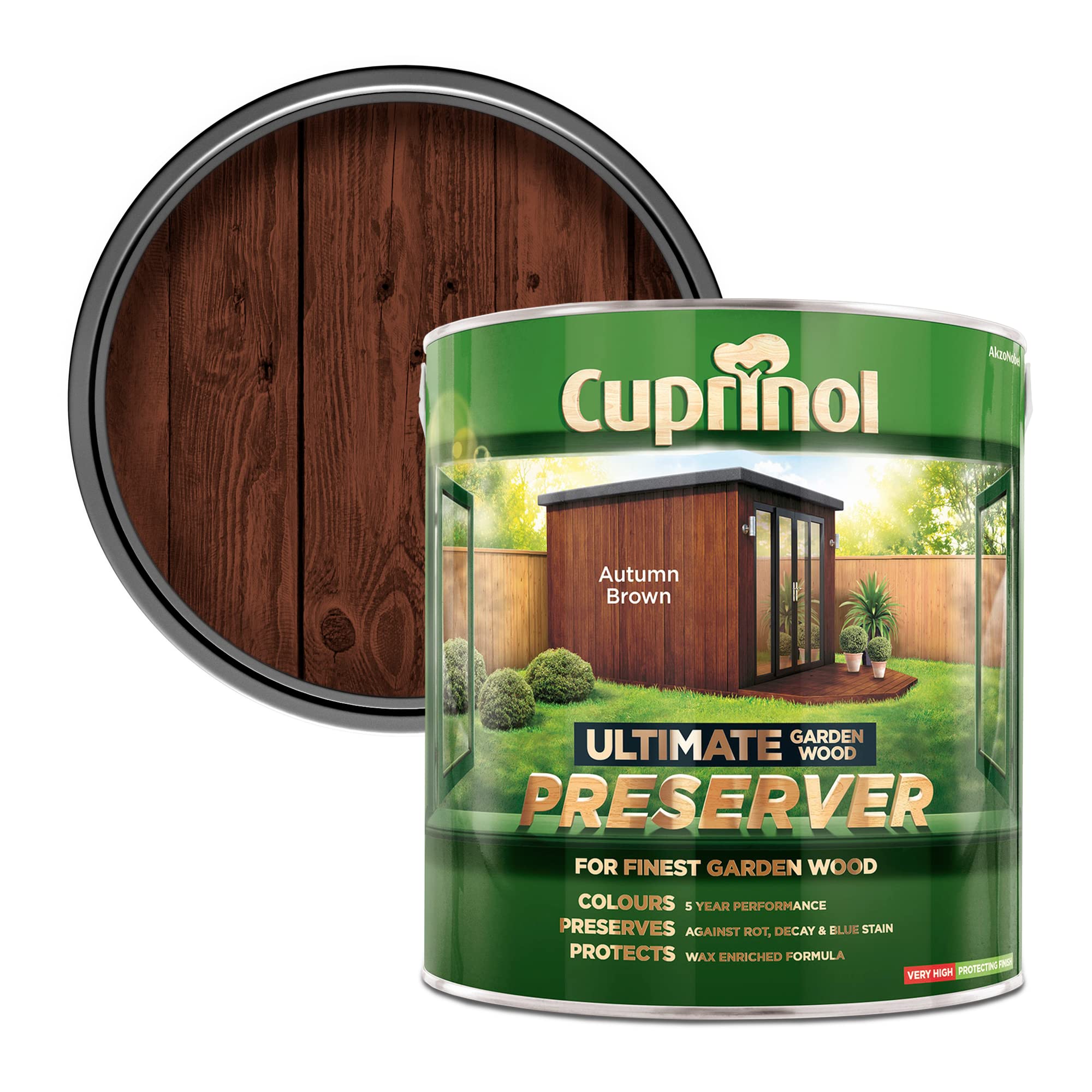 Cuprinol CUPGWPREAB4L 4L Ultimate Garden Wood Preserver - Autumn Brown