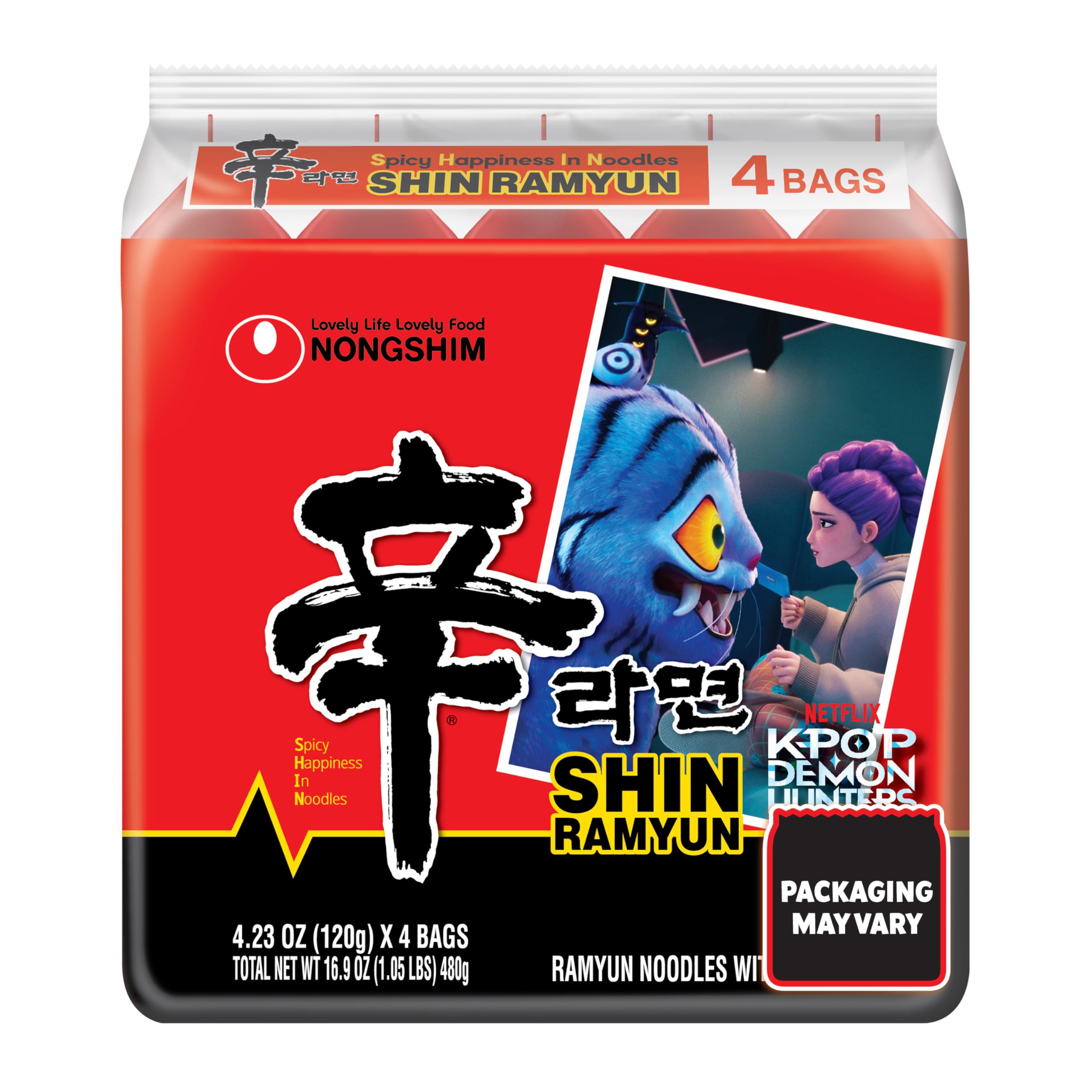 Nongshim Ramen Noodles, Gourmet Instant Ramen, Premium Microwavable Noodle Soup, Spicy Shin, Family Pack, 4.23 Ounce (Pack of 20): Spicy Noodle 4.23 Ounce (Pack of 16)