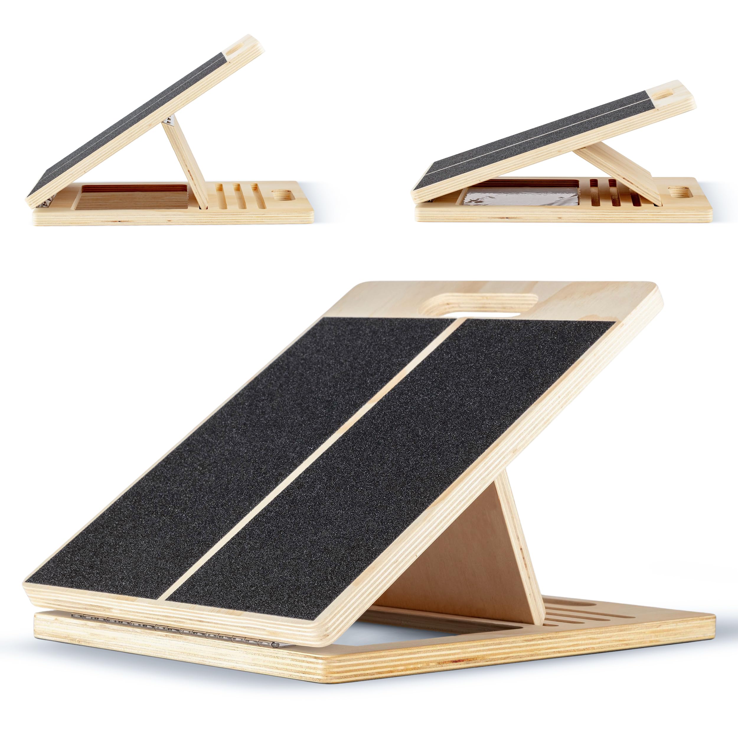 Sponsored Ad - GrdnCare Wooden Calf Stretcher - Portable Slant Board for Calf Stretching - Bears 250 lbs - Adjustable Incline Board Physical Therapy Equipment - Reduce Injury Risk, Improve Foot, Leg & Ankle Mobility