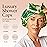 Kitsch Luxury Shower Caps for Women Reusable Waterproof - Large Shower Cap for Women and Men, Non-slip, Quick-dry Hair Cap for Long & Short Hair, Comfortable and Stylish Design - Palm Leaves