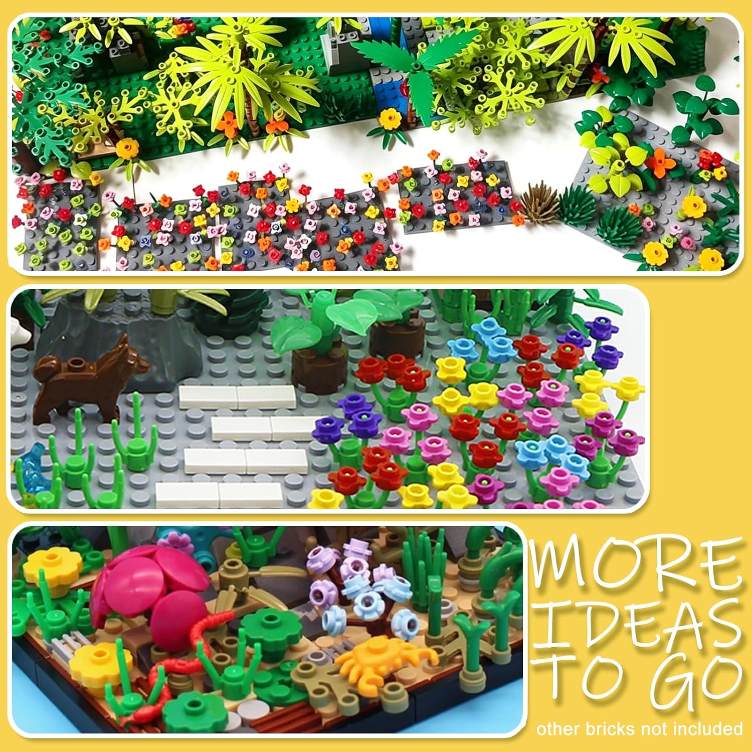 Plants Flowers Building Bricks, 400pcs Botanicals Garden Parts image 3